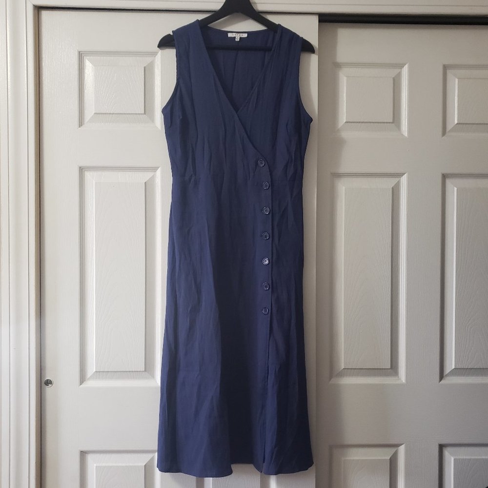 RETHM navy side-button down dress Size L